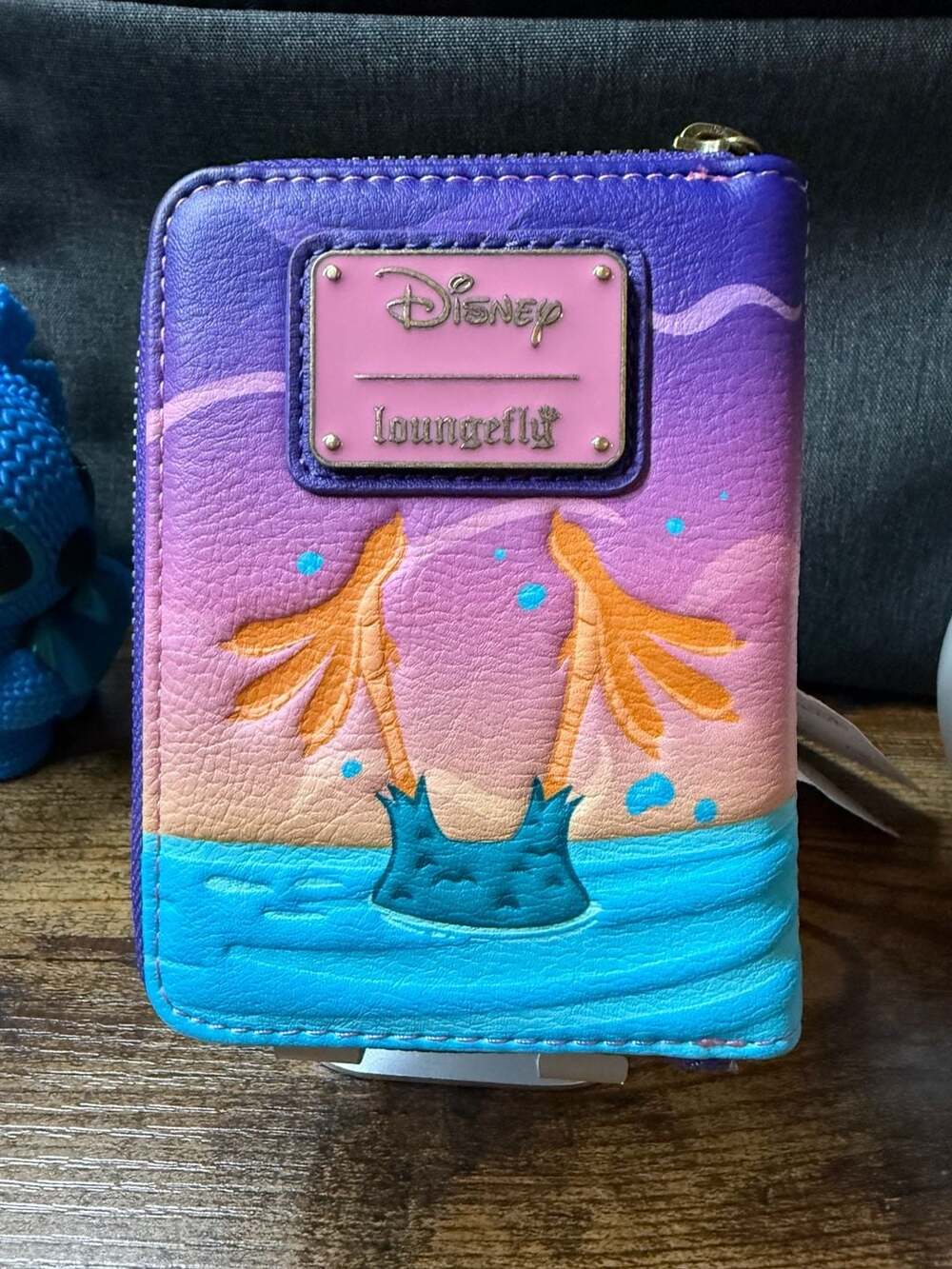 NWT Loungefly Disney Moana Pua & Hei Hei Sunset Small Zip Wallet